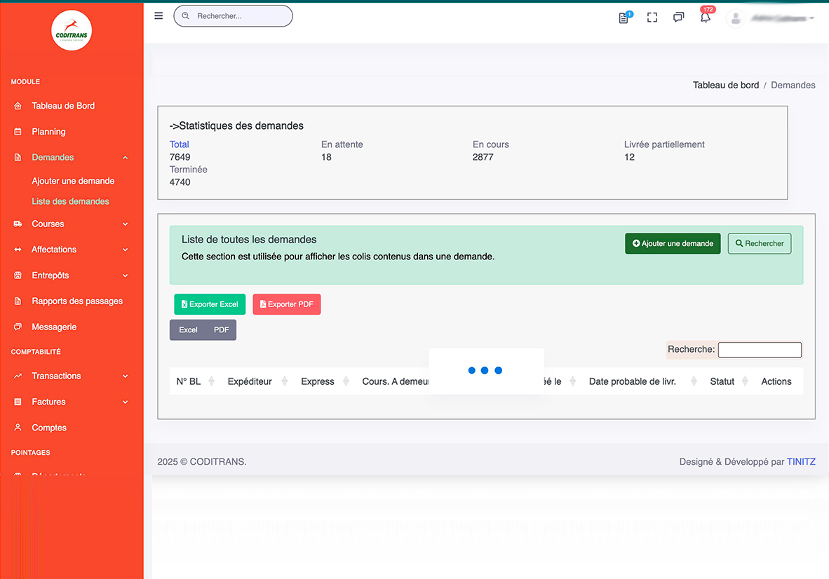 Une application métier pour fluidifier, sécuriser et piloter les opérations CODITRANS