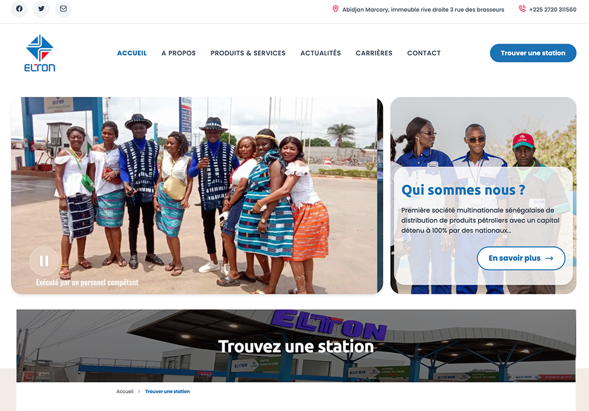 Refonte et digitalisation du site web d’ELTON OIL par Tinitz